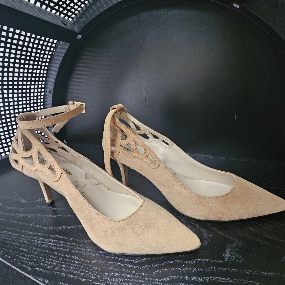 Elegant Tan Cutout Women's Heels